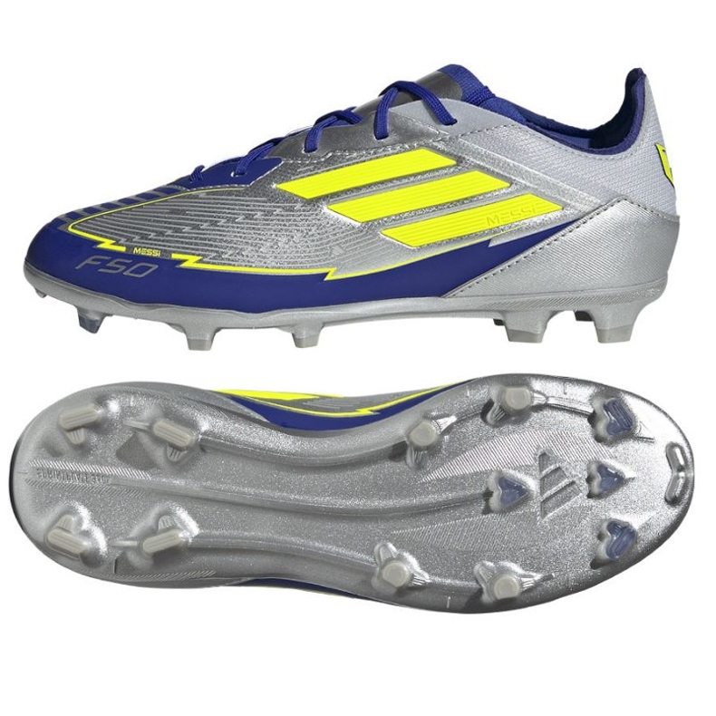 Adidas f50 elit messi fg ih0921 ezüstkék cipő