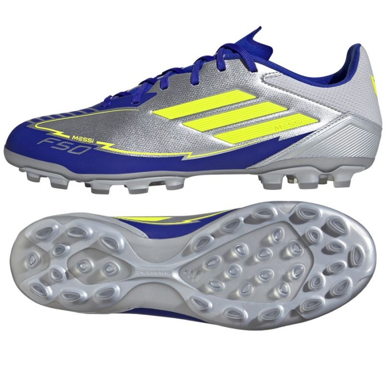 Adidas F50 League Messi 2G/3G AG JR8057 Ezüstkék cipő