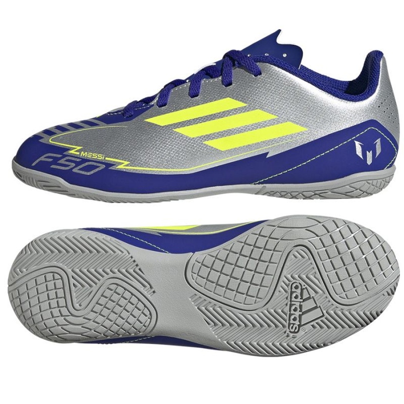 Adidas F50 Club Messi az IH0922 ezüst cipőben