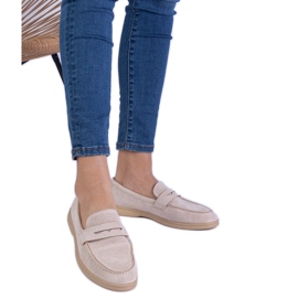 Bézs klasszikus nyitott loaferek az Ekozamszból Bézs klasszikus nyitott loaferek az Ekozamszból