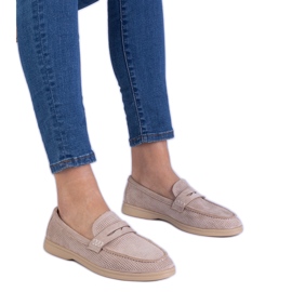 Brown Classic Openwork Loafers az Ekozamszból barna Brown Classic Openwork Loafers az Ekozamszból barna