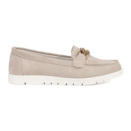 Goodin Bézs bőr láncolók lánccal a peronon