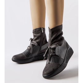 D/CEO Szürke Spoleto zokni ékes bokacsizma