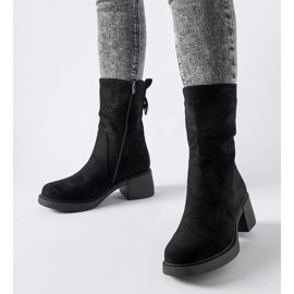 D/CEO Fekete bokacsizma öko-velúrból Agordino