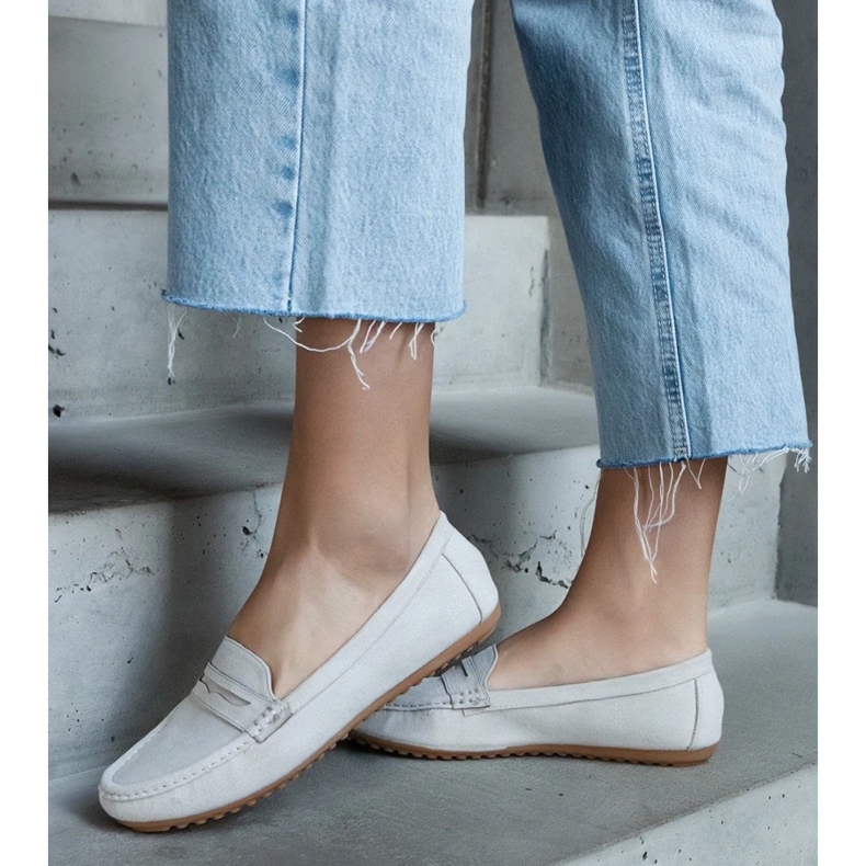 D/CEO Szürke mokaszinok Cellarengo öko-velúrból