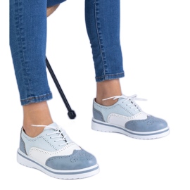 Kék klasszikus oxford cipő