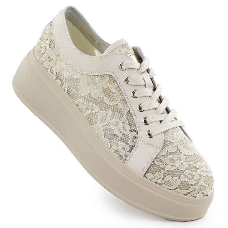 S.Barski Cipő a platformon S. Barski Hy51-059 bézs