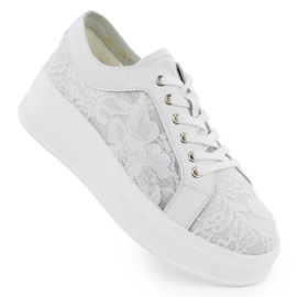 S.Barski Cipő a platformon S. Barski Hy51-059 fehér