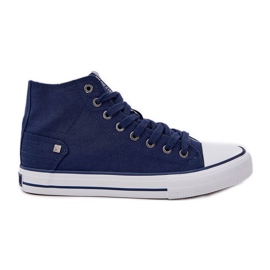 Big Star Női magas cipők nagy csillag DD274333 Navy Blue kék