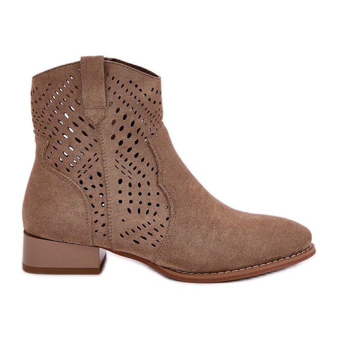 Jezzi Nyitottan a női alacsony sarkú bézs