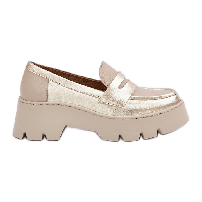 Zazoo Lapos, rágcsált női bőrfutók aranyszínű aranysárga