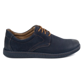 KOMODO Férfi bőr cipő alkalmi 933/2 Navy Blue kék
