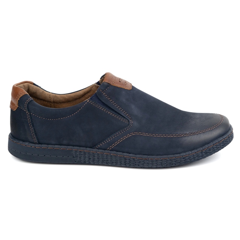 KOMODO Férfi bőr cipő alkalmi 854/2 Navy Blue kék