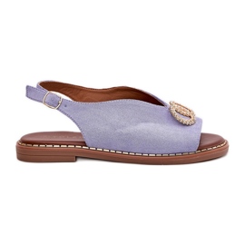 Női szandál laposkékkel ellátott öko -kék öko Női szandál laposkékkel ellátott öko -kék öko