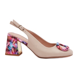 S.Barski Női bőr szandál a CR51-002 bézsén