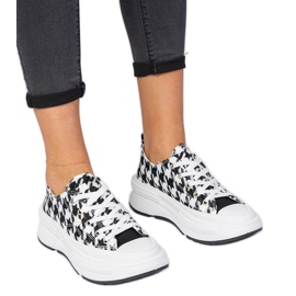 Fehér -fehér női anyagi cipők Fehér -fehér női anyagi cipők