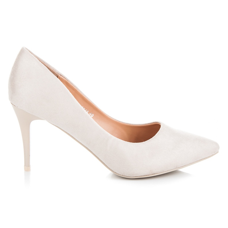 Ideal Shoes Velúr magassarkú barna