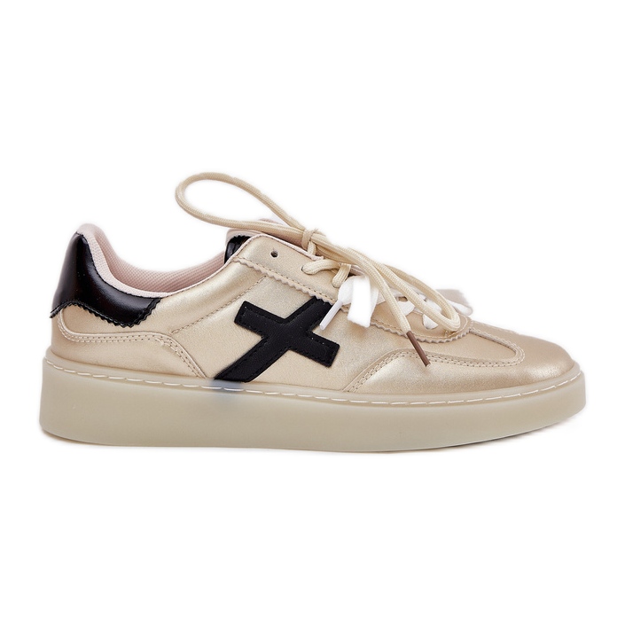 Alacsony női sportcipő arany aranysárga