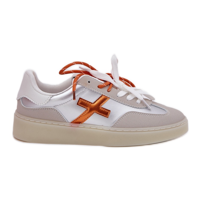 Ezüst női alacsony sportcipő