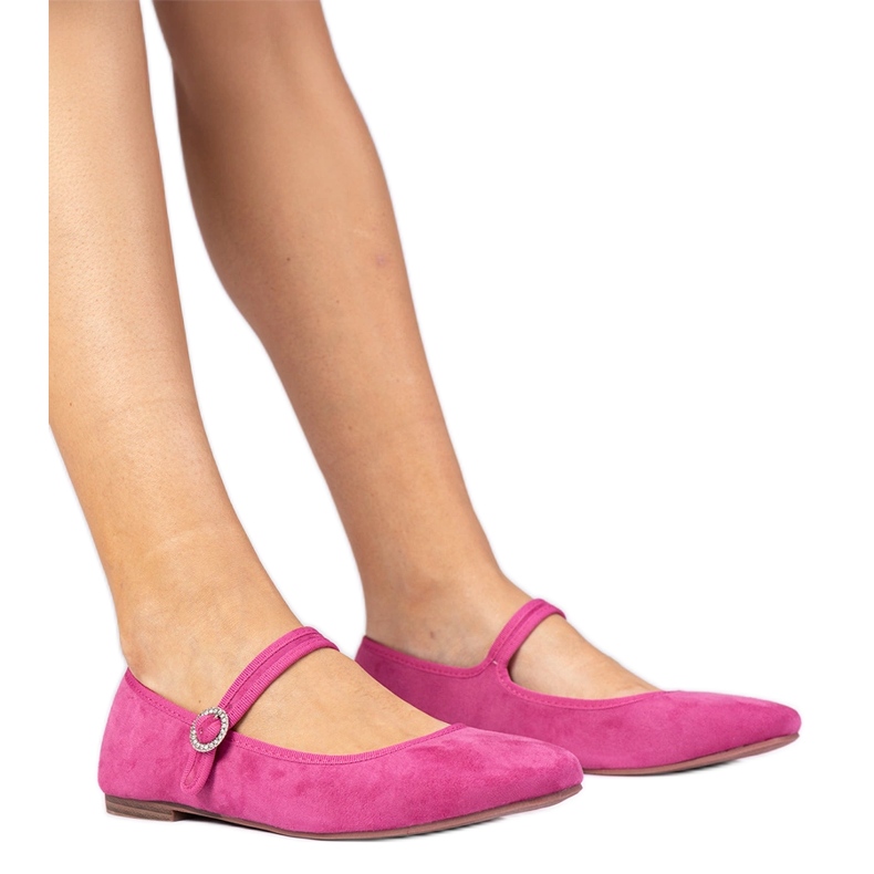 Rózsaszín balerinák az Ekozamszból cirkonokkal