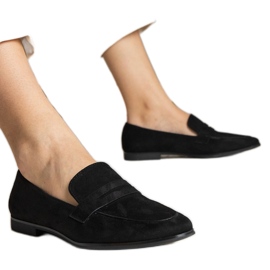 Fekete női klasszikus loaferek