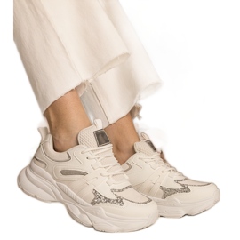 Fehér cipők női sport csillogással Fehér cipők női sport csillogással