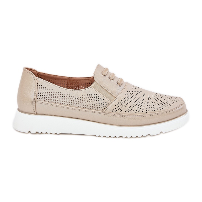 Női cipő, nyitott arany arany cipő aranysárga