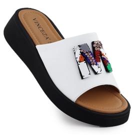 Női fehér papucs VinceZa 66623