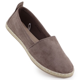 A női espadrilles csúszott velúr khaki potocki py16332 zöld