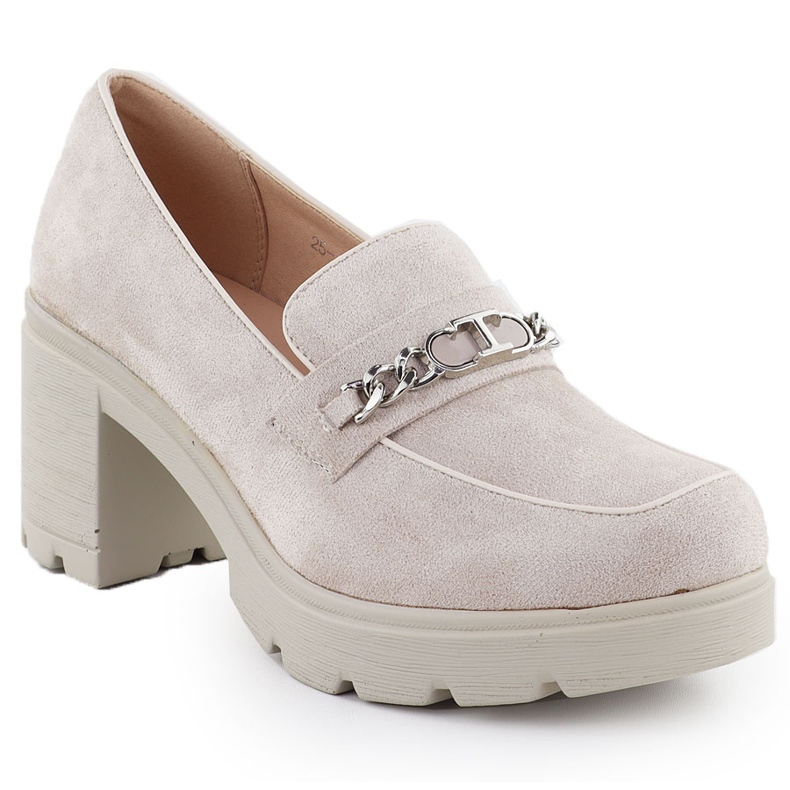 Női cipő velúr bézs potocki sz12629 lánccal