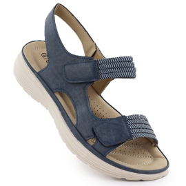 Női szandál a platformon Kényelmes Navy Blue Evento 8874 kék Női szandál a platformon Kényelmes Navy Blue Evento 8874 kék