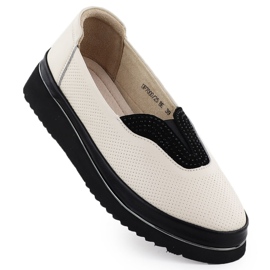 Női bőrcipő filippo perforált bézs Női bőrcipő filippo perforált bézs