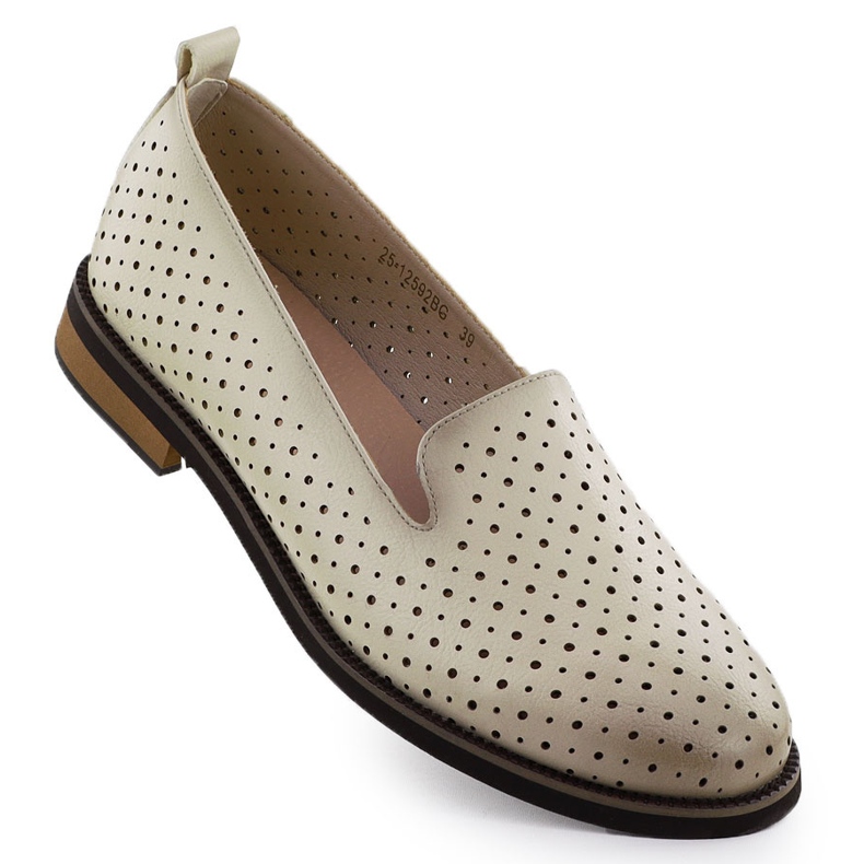 Női nyitott cipő lordok bézs potocki sz12592