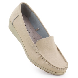 Női bőrfókerek a magasságban Bézs Sabatina JHY03 Női bőrfókerek a magasságban Bézs Sabatina JHY03