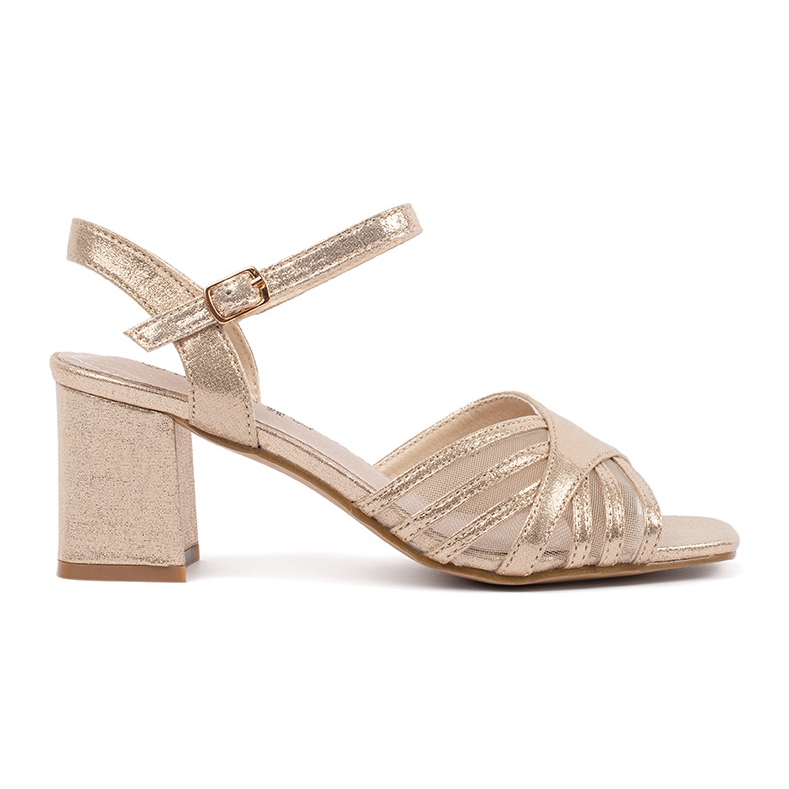 Goodin Arany fényes szandál a oszlopon aranysárga