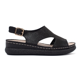 Goodin Fekete szandál egy könnyű platformon