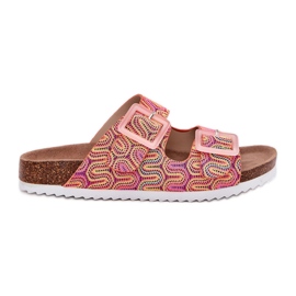 S.Barski Női papucs flopok csatokkal és csillogással S. Barski RB51-006 Orange narancssárga S.Barski Női papucs flopok csatokkal és csillogással S. Barski RB51-006 Orange narancssárga