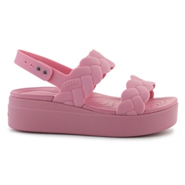 Crocs Brooklyn szövött alacsony ék 209977-6xx szandál rózsaszín Crocs Brooklyn szövött alacsony ék 209977-6xx szandál rózsaszín