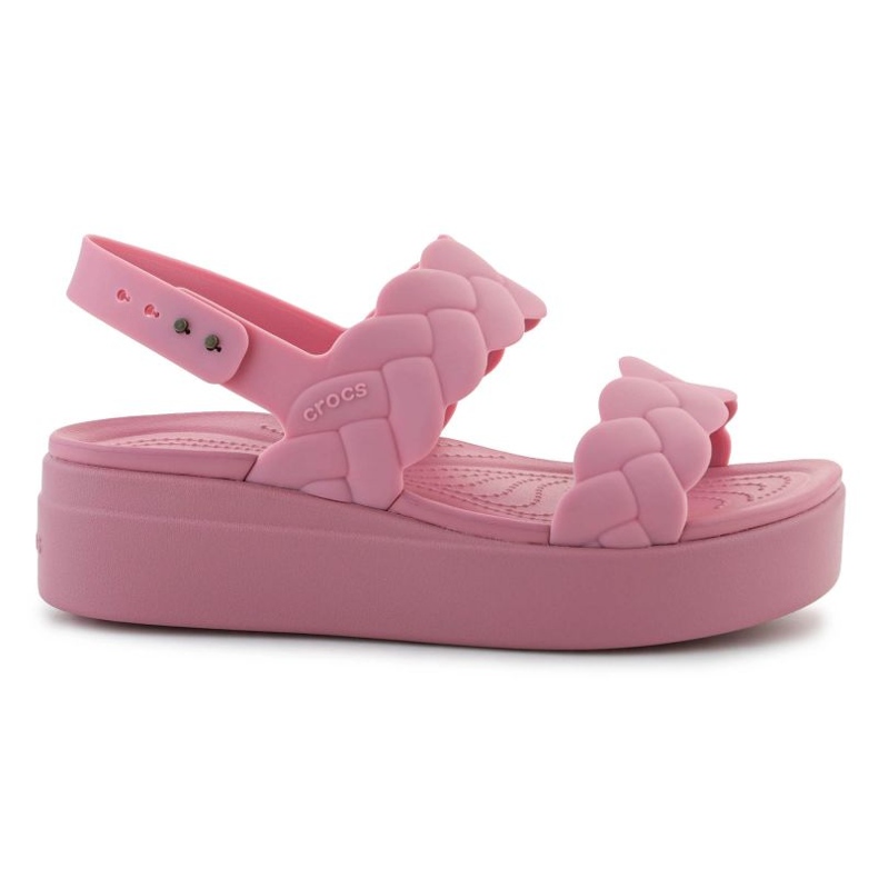 Crocs Brooklyn szövött alacsony ék 209977-6xx szandál rózsaszín