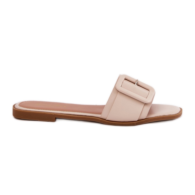 Lapos öko bőr női összefoglalók bézs csatkal