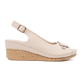 Goodin Könnyű -szandál alacsony ékön bézs