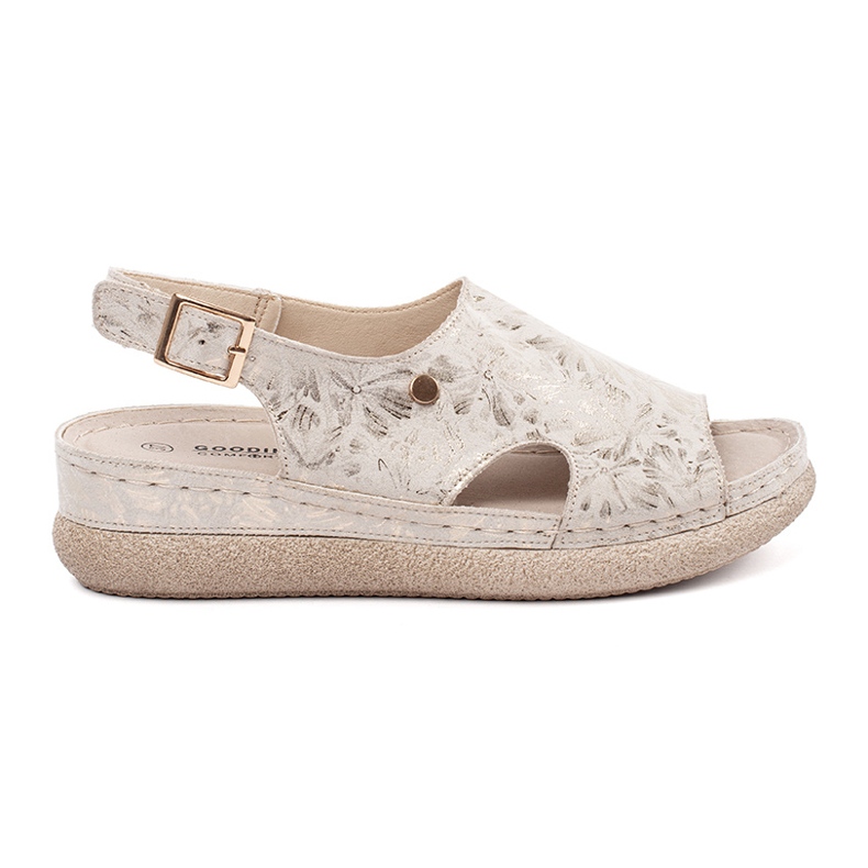 Goodin Világos -peige lapos szandál egy csatgal bézs