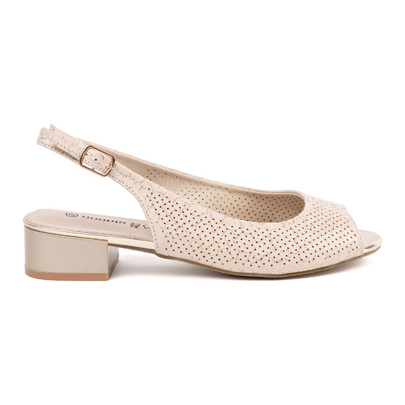 Goodin Alacsony -rágcsált nyílt szandál bézs