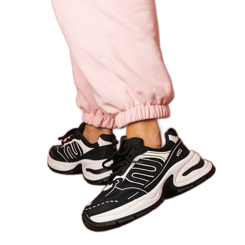 Fekete cipők sport cipők