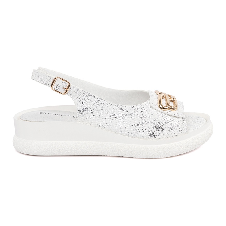 Goodin Lapos szandál fehér díszítéssel