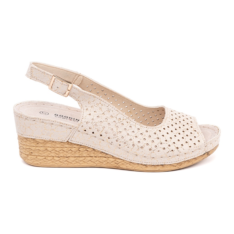 Goodin Bézs áttört ékszandál