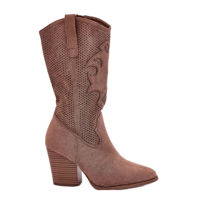 S.Barski Cowboy csizma nyílt munkás csizma az S. Barski Hy51-606 Post Brown-on barna