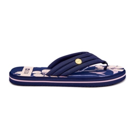 Big Star Japán női flip flopok nagy csillag RR274A109 Navy Blue kék