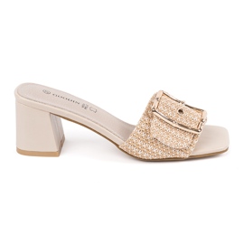 Goodin Tweed bézs papucs a poszton