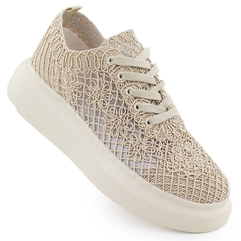 Női cipő a platformon Béige VinceZa 17371 bézs